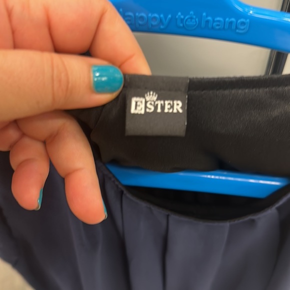 NWT Dress in Blue & Pink with lining, stretch, double frill, belt! Size UK M/L - Picture 14 of 14